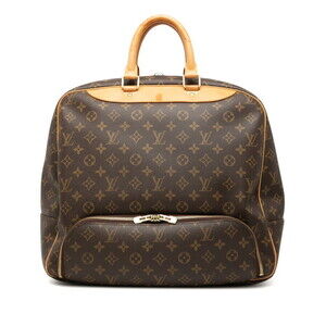 LOUIS VUITTON Authentic Brown Monogram Leather Boston Bag